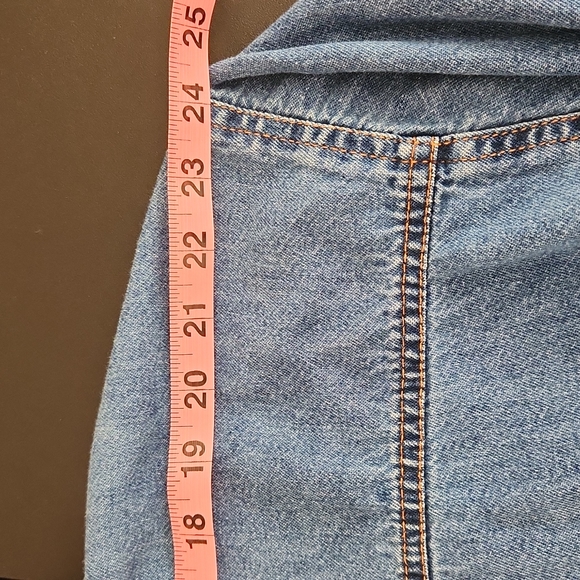 BLAIR WOMENS DENIM BUTTON DOWN SHIRT SIZE XL CAT EMBROIDERED - Picture 8 of 11